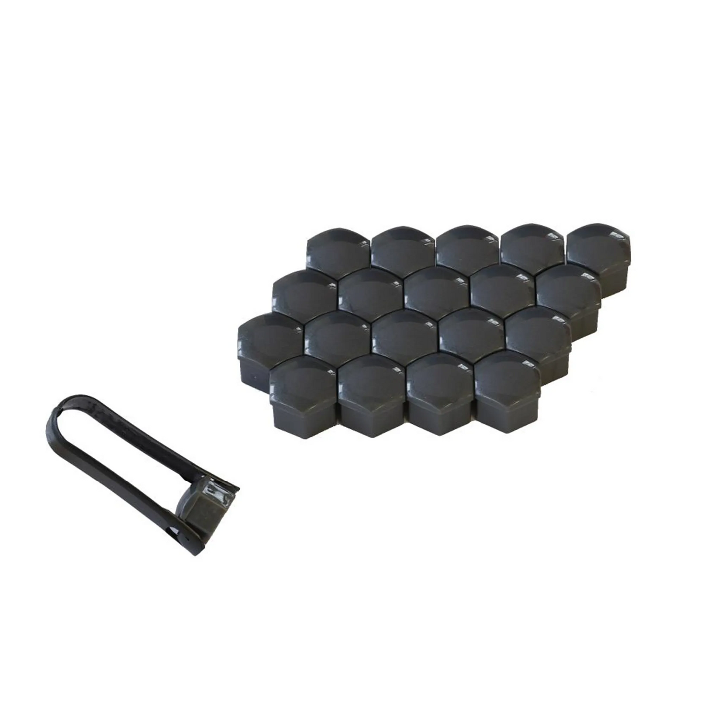 Capac Prezoane 19 mm Gri Set 20 buc.+Cleste