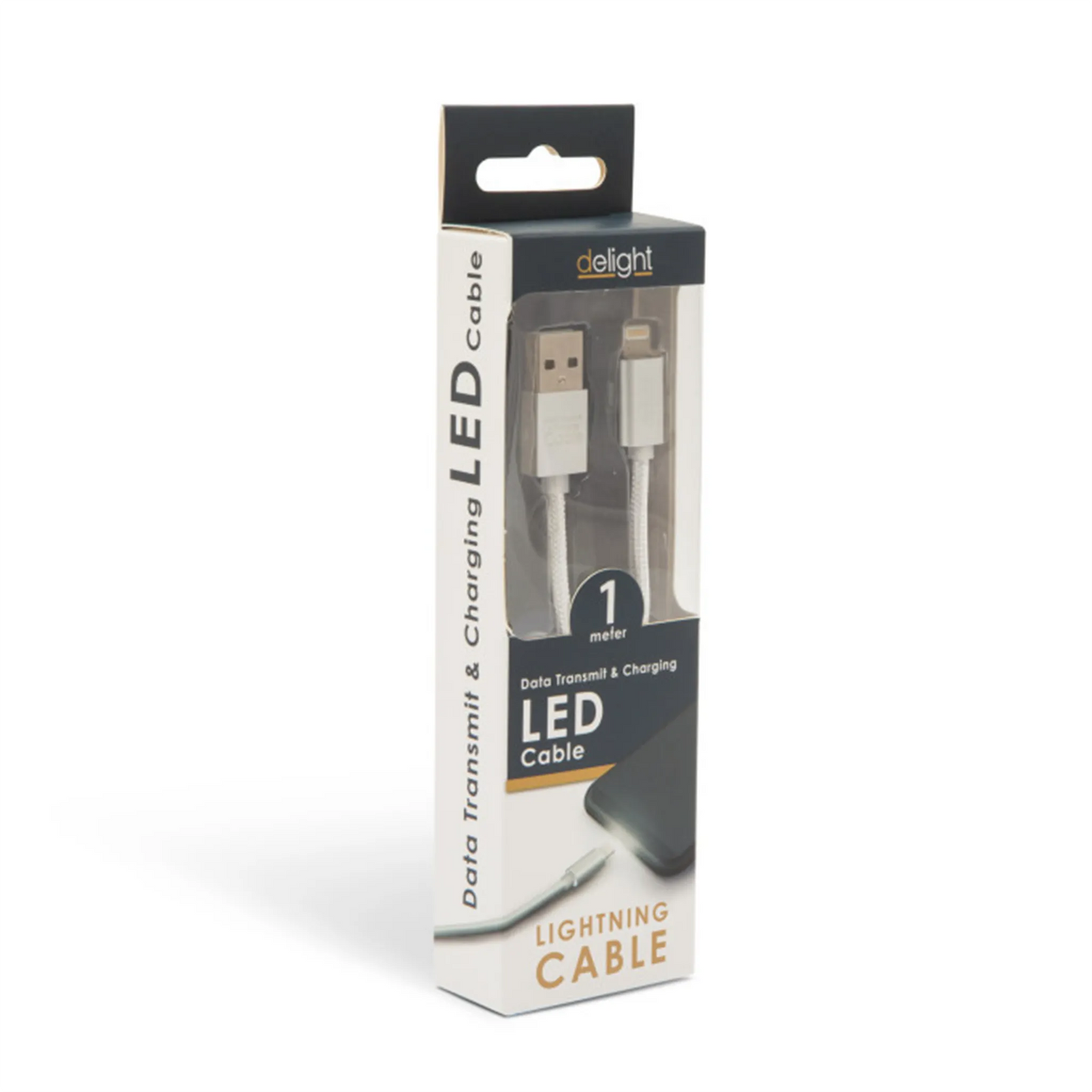 Cablu De Date Argintiu- Iphone "Lightning", 1 m