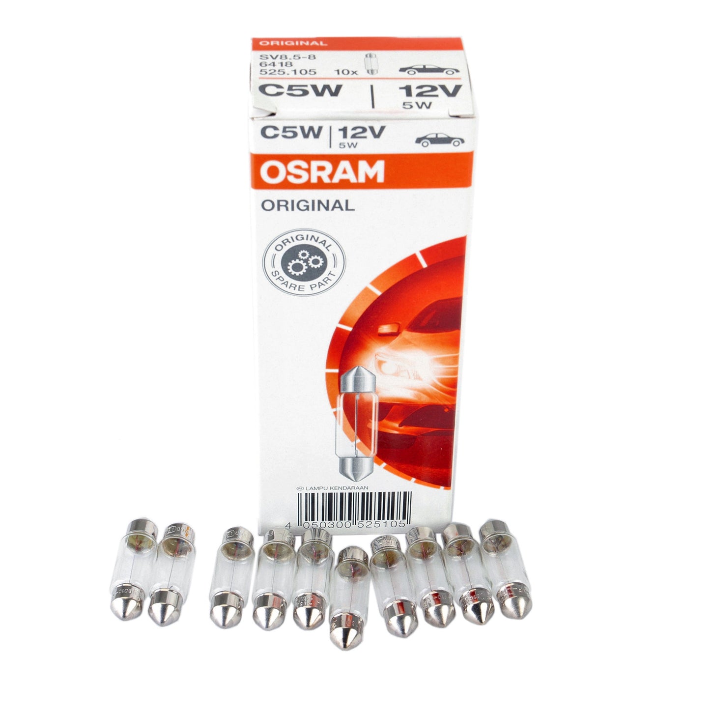 Bec Osram C5W 12V 5W Sv8,5-8 (set 10 bucati)