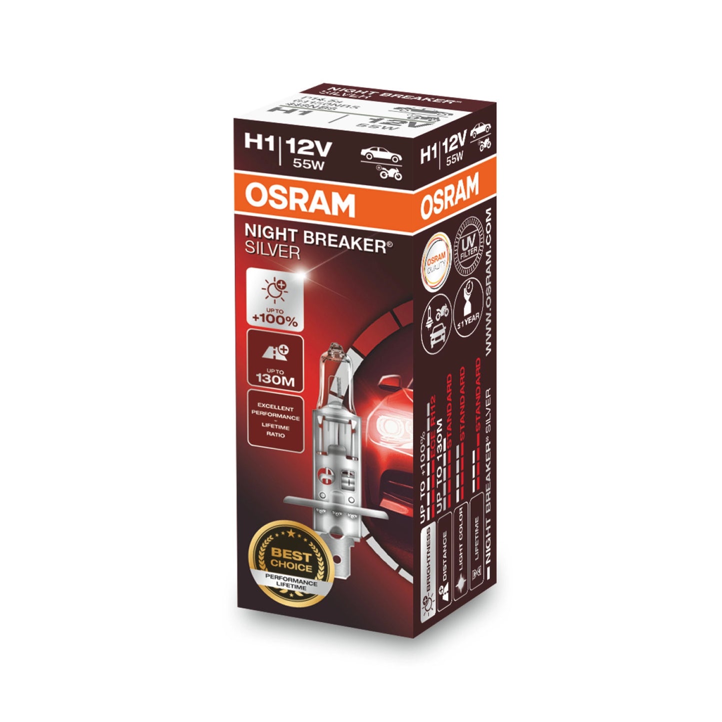 Bec Osram Night Breaker Silver H1 12V 55W P14,5S