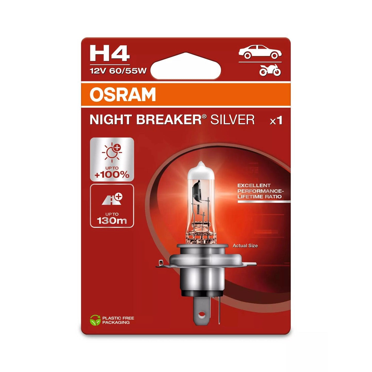 Bec Osram Night Breaker Silver H4 12V 60/55W P43T Blister