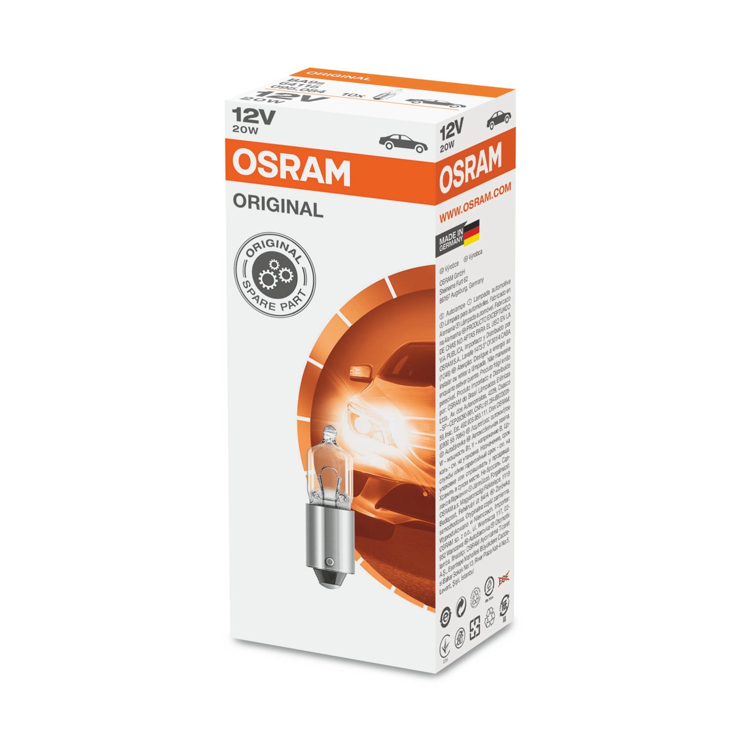 Bec Osram 20W 12V Ba9S