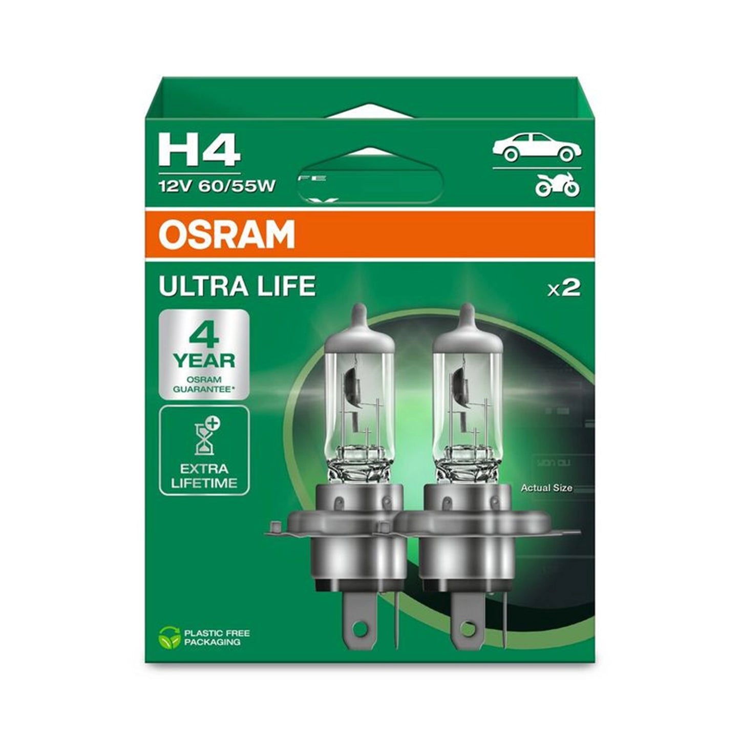 Bec Osram Ultra Life H4 12V 60/55W Set 2 Buc