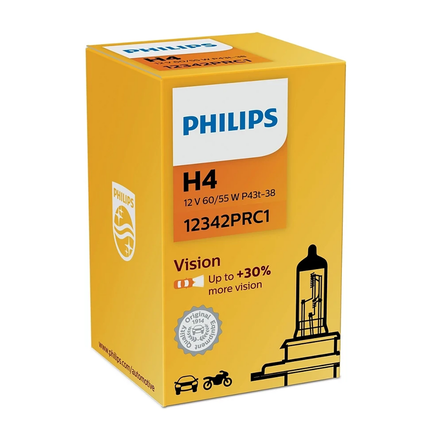 Bec Halogen Philips H4 Vision 12V 60/55W P43T-38