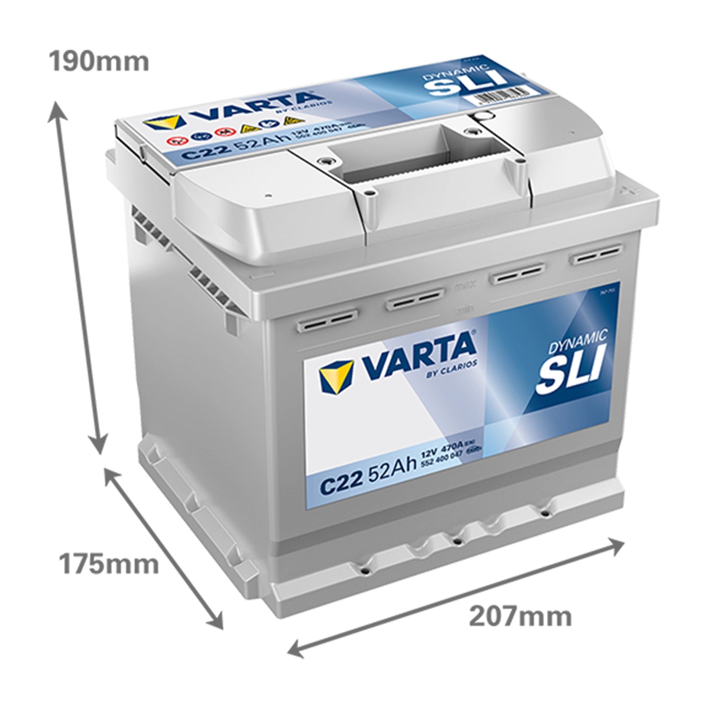 Baterie auto Varta Blue Dynamic 52 Ah (5524000473132)
