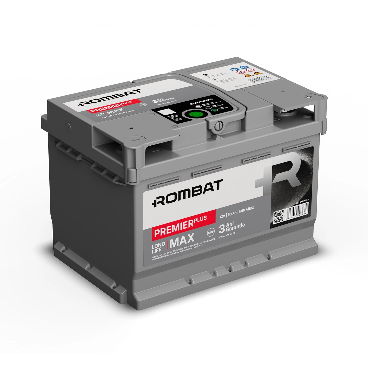 Baterie auto ROMBAT PREMIER PLUS 60Ah 580A 12V (5602K80058)