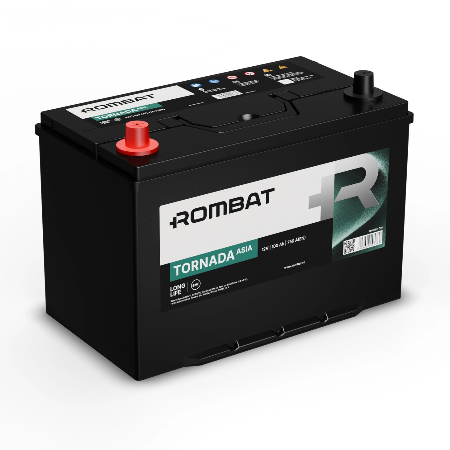Baterie auto ROMBAT TORNADA ASIA 12V 100Ah 750A (60036H1075)