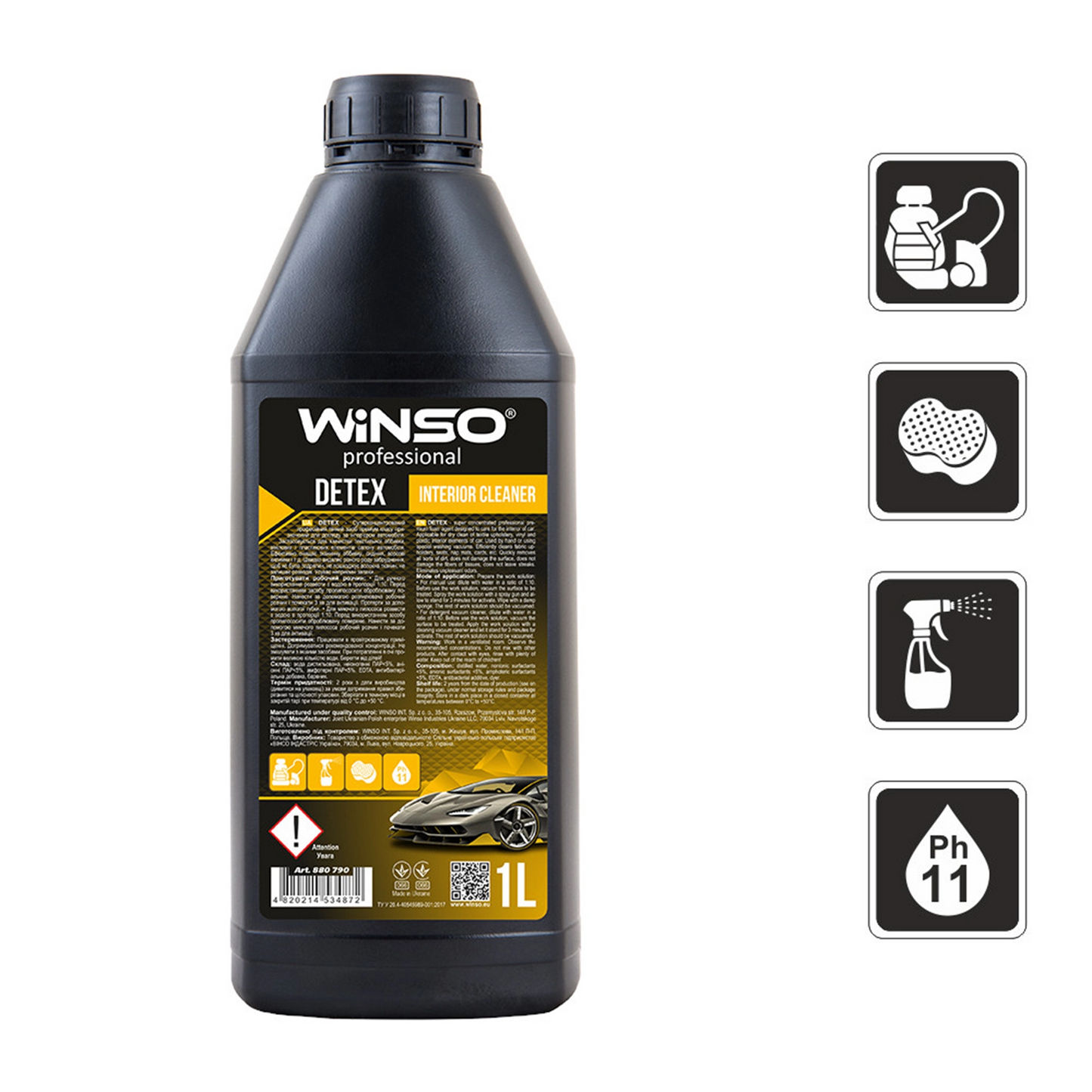 Solutie Curatare Interior Auto Winso Professional Detex - 1 Litru