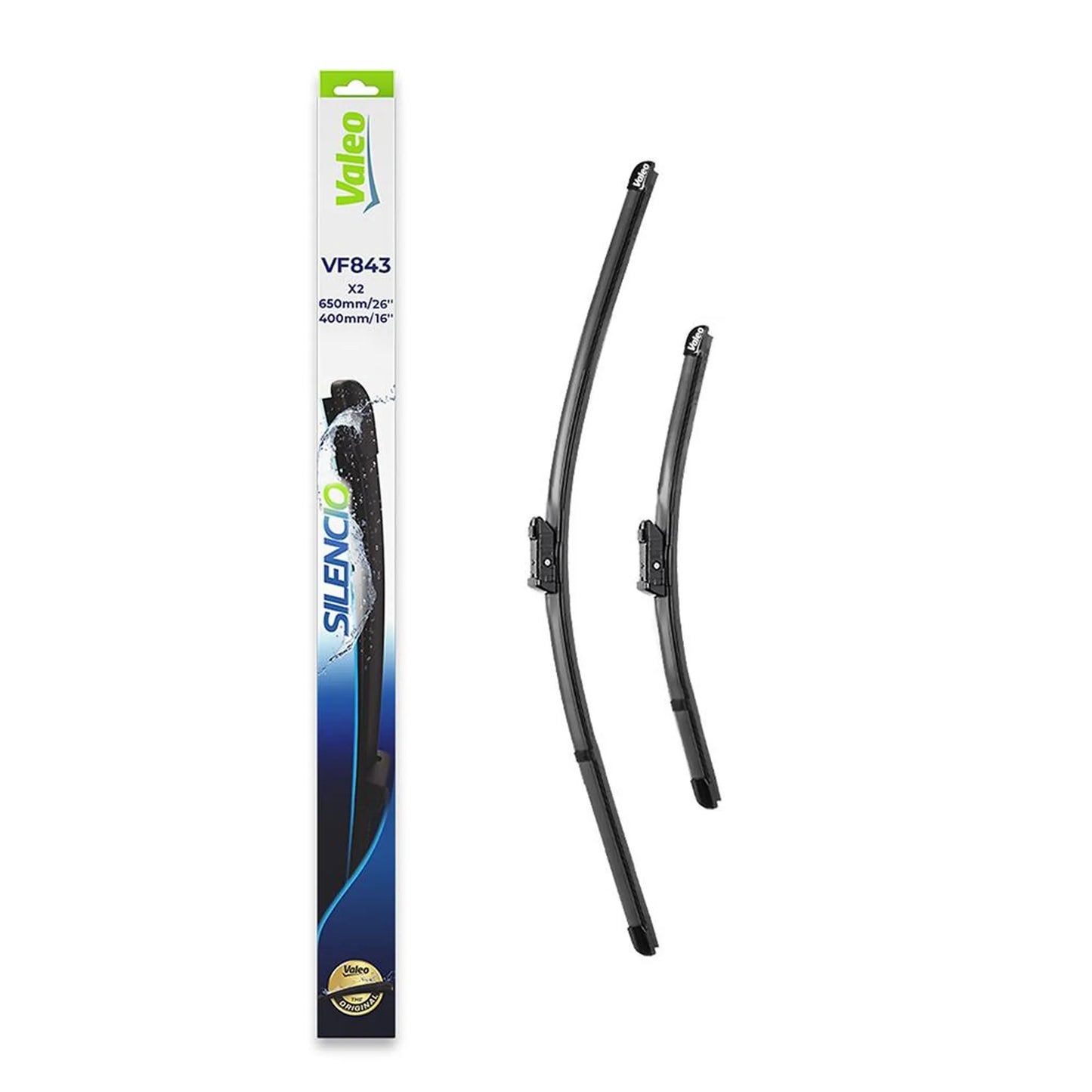 Set stergatoare VALEO Silencio 650/400 mm - Vf843 Bmw X1, Citroen C3 Aircross II, Opel Crossland X, Seat Arona, Ibiza V, Leon