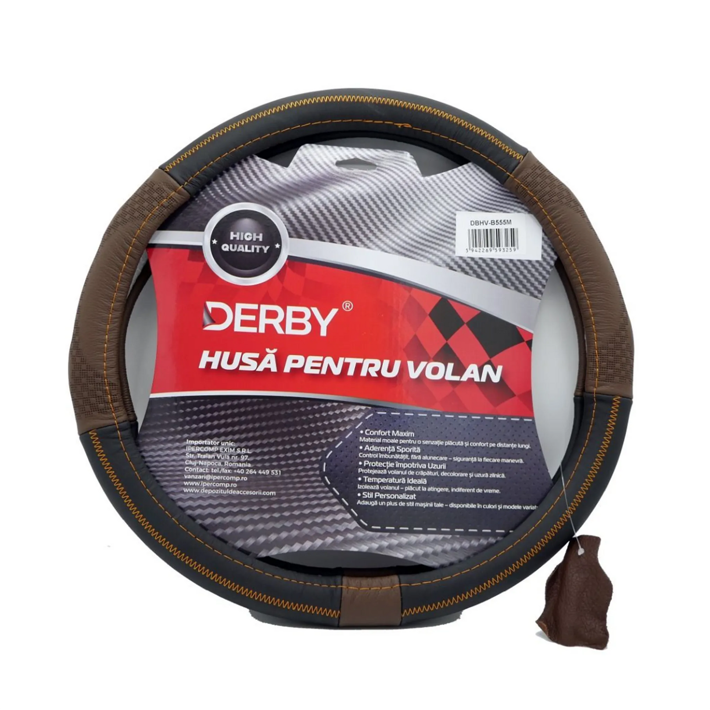 Husa Volan Piele Naturala Derby Maro (37-39 cm)