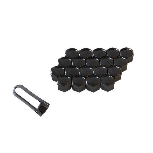 Capac Prezoane 19 mm Negru Set 20 buc.+Cleste