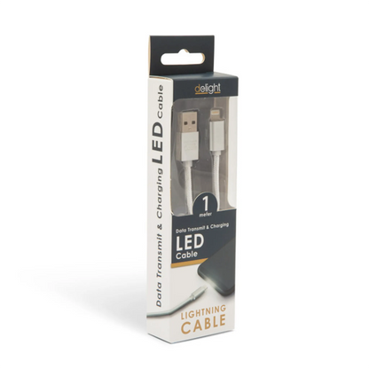 Cablu De Date Argintiu- Iphone "Lightning", 1 m