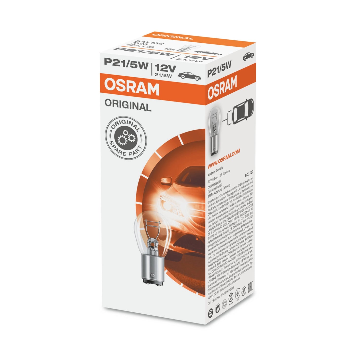 Bec Osram P21/5W 12V Bay15D (set 10 bucati)