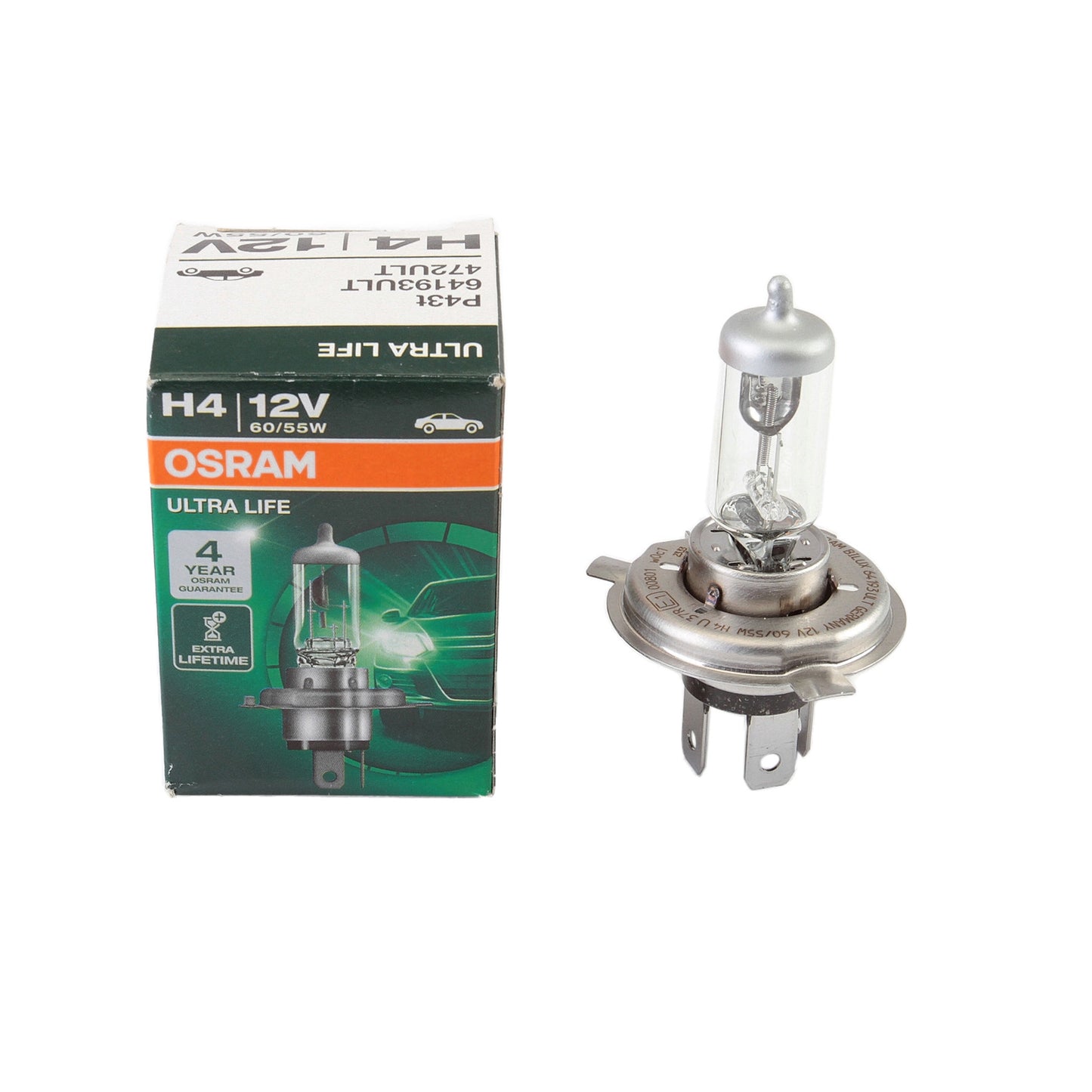 Bec Osram Ultra Life H4 12V 60/55W P43T