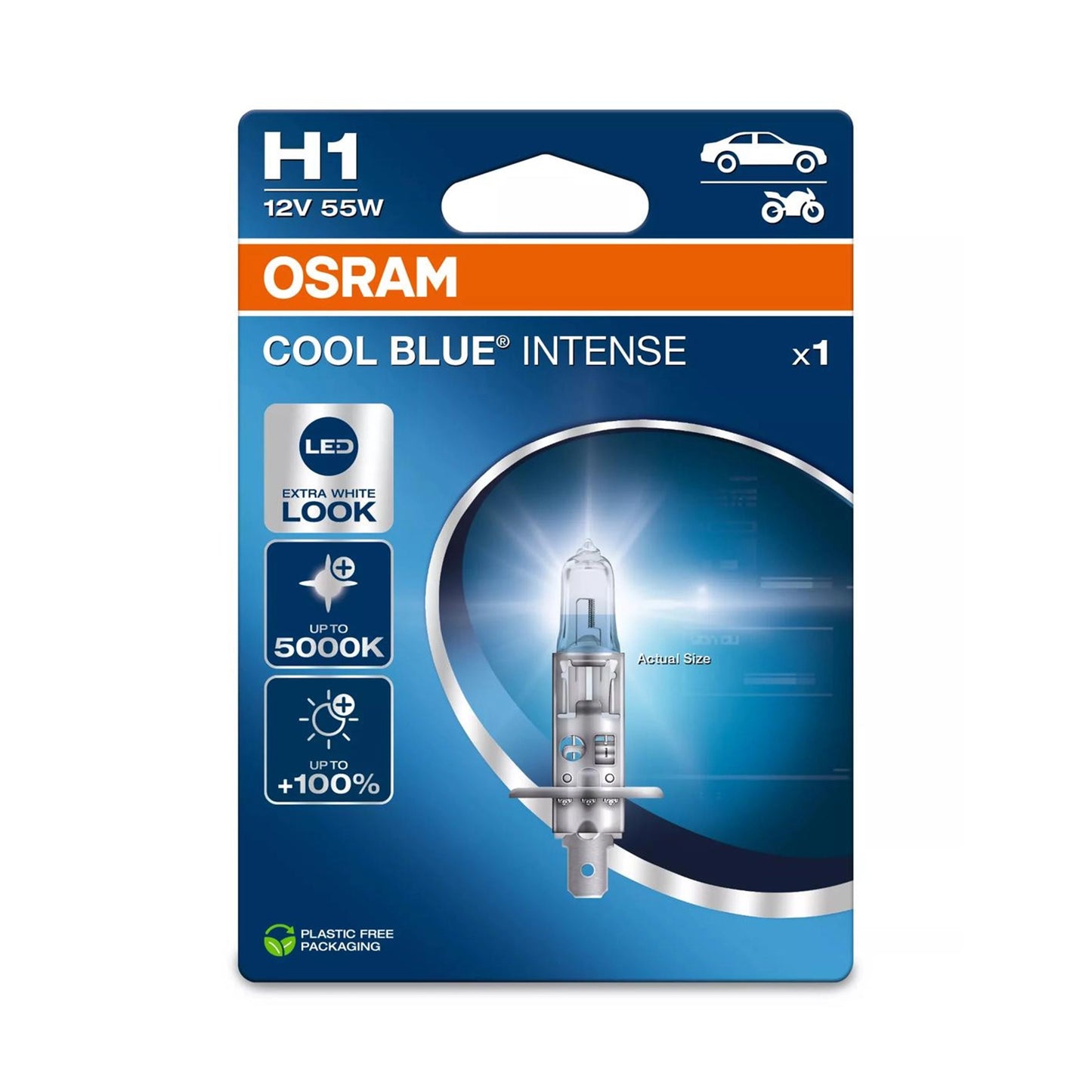 Bec Halogen Osram Cool Blue Intense Next Generation H1 | 12V - P14.5S