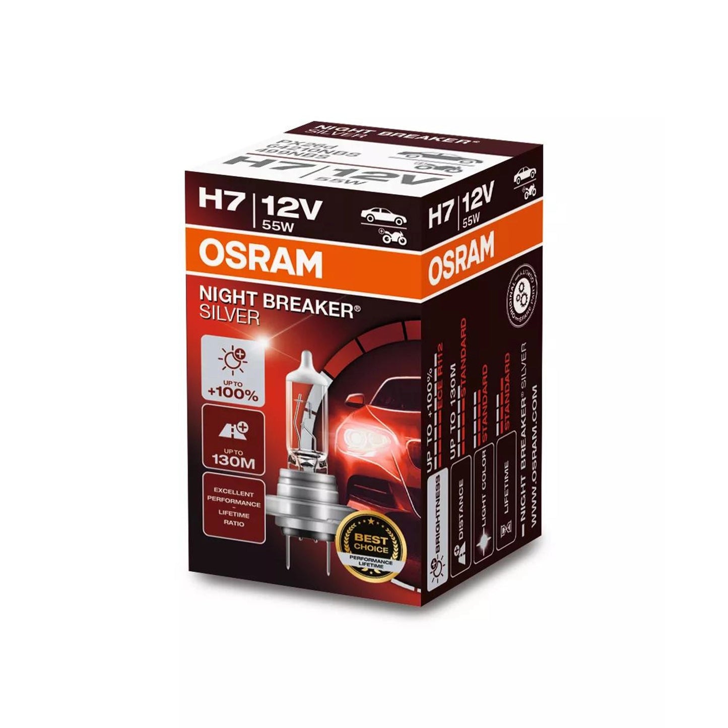 Bec Night Breaker Silver H7 12V 55W Px26D