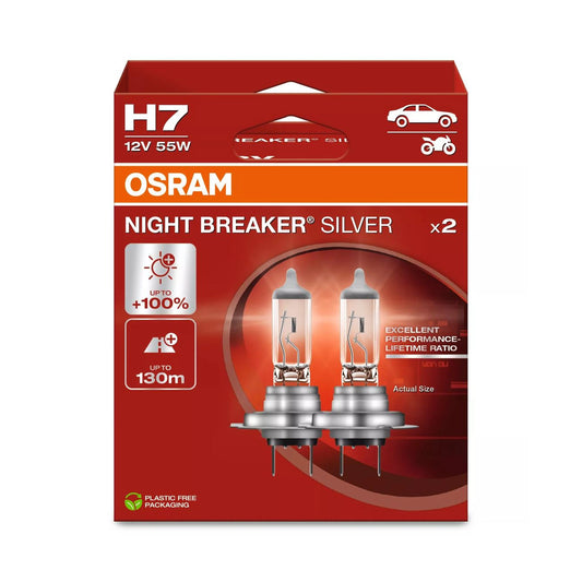 Bec Osram Night Breaker Silver H7 12V 55W Px26D Set 2 Buc