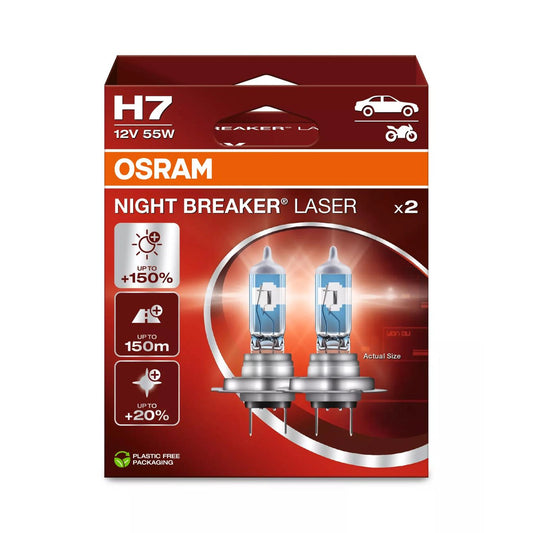 Bec Osram Night Breaker Laser Next Generation H7 12V 55W Px26D Set 2 Buc