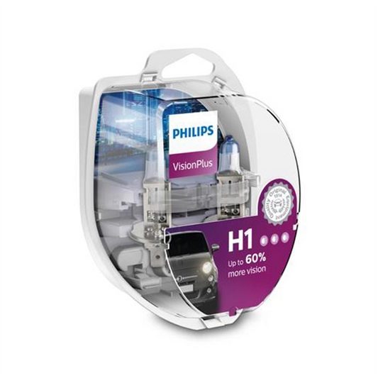 Set 2 Becuri Far H1 55W 12V Vision Plus Philips