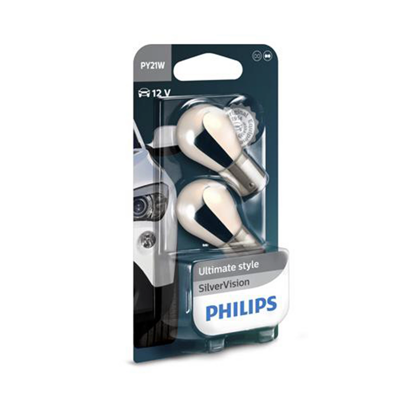 Set 2 Becuri Semnalizare Py21W 12V (Blister) Silver Vision Philips