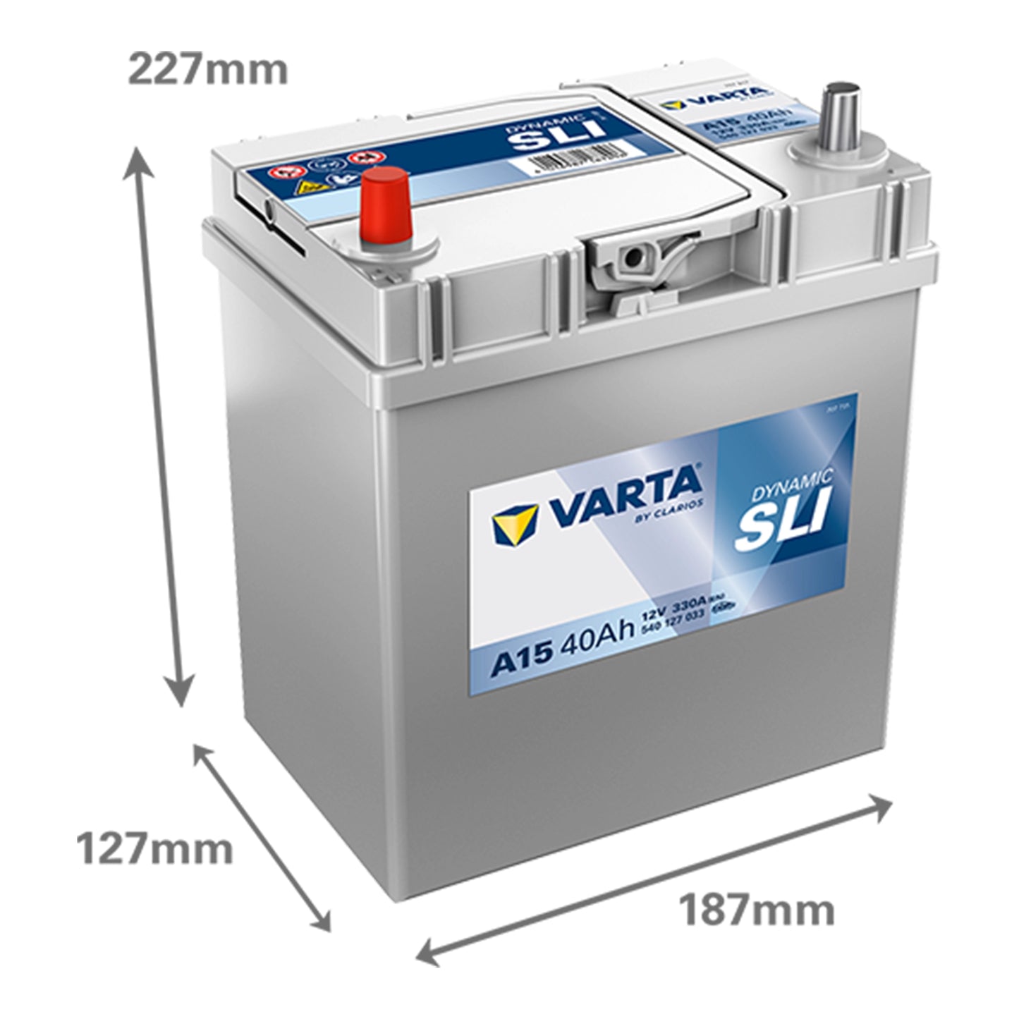 Baterie auto Varta Blue Dynamic 40 Ah  Borna Inversa (540127033)