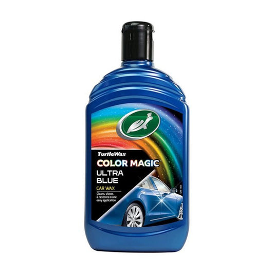 Solutie Polish+Ceara Culoare Albastra 3 In 1 Color Magic Jet Ultra Blue Turtle Wax - 500 ml
