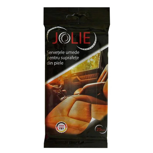 Servetele Umede Auto Pentru Suprafete Din Piele Jolie - 25 buc