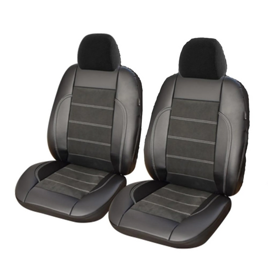 Huse Scaun Exclusive Leather & Alcantara - Set 2 Buc