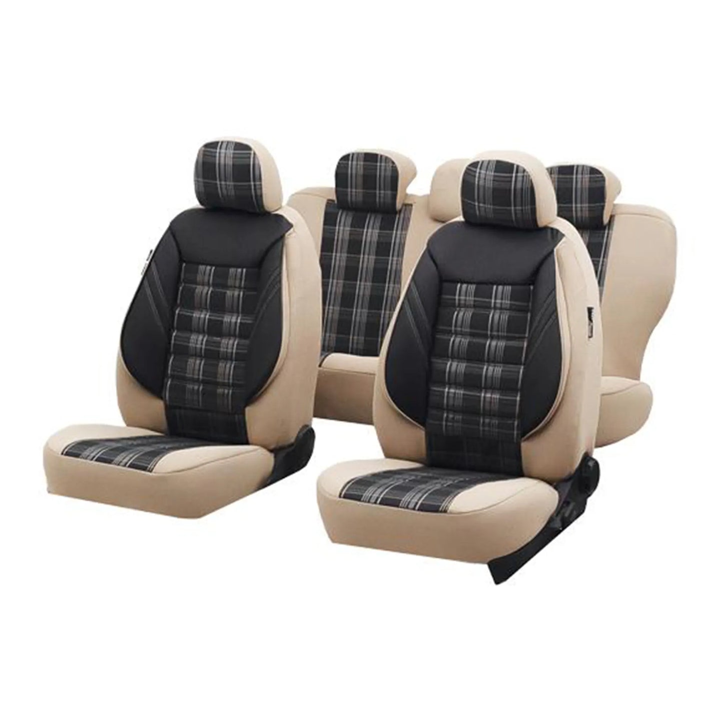 Set Huse Scaun Sport Negru-Bej