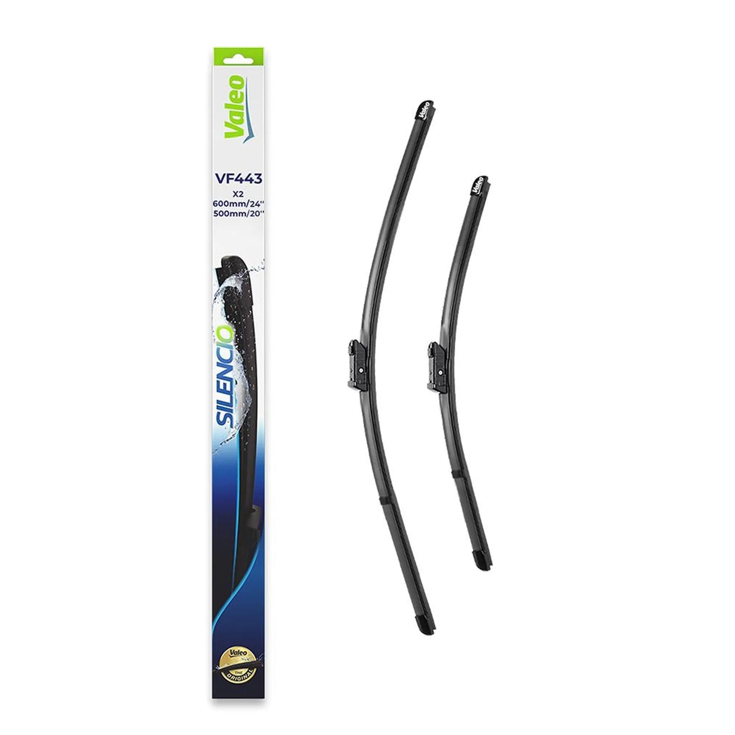 Set stergatoare VALEO Silencio 600/500 mm - Vf443 Audi A5, Bmw X5, X6, Ford Mustang Mach-E, Renault Twingo II, VW Tiguan